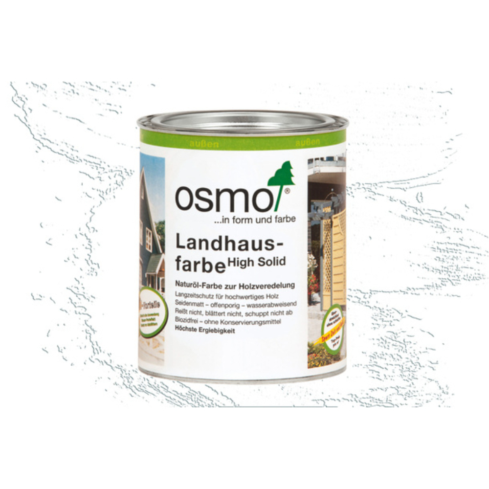 Непрозрачная краска для наружных работ Osmo 2101 белая 0,75 л Landhausfarbe Osmo-2101-0.75 11400027