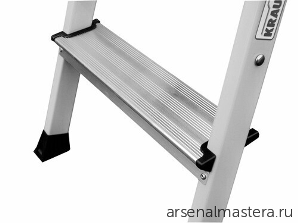 Двухсторонняя складная подставка Krause ROLLY ступенек 2х3 с роликами алюминий 130068