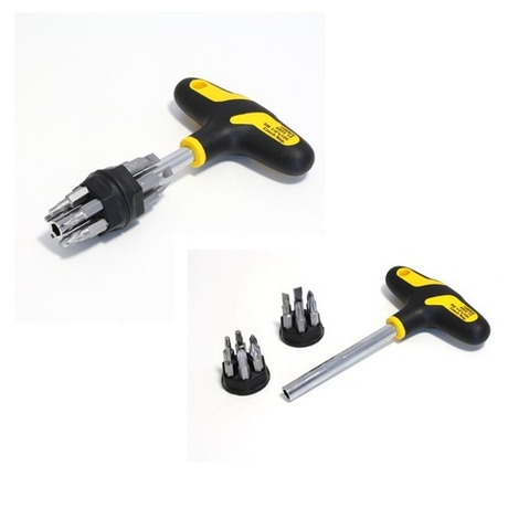 Отвертка для бит S Line T Profi с битами, насадок 12 шт Narex 880210