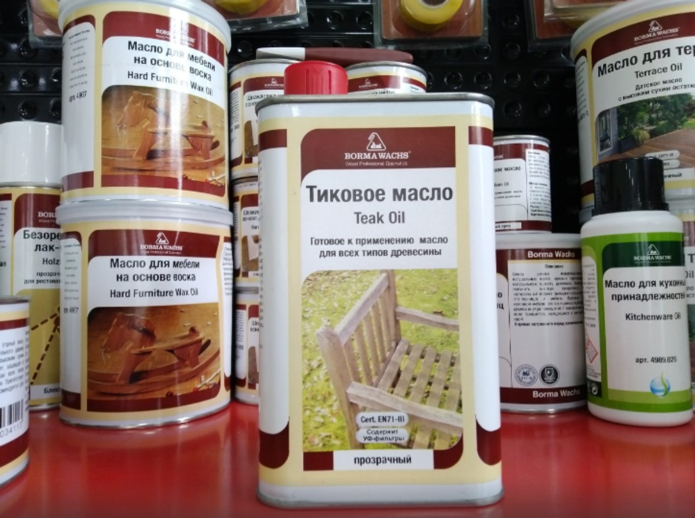 СКИДКИ ХИТ! Масло тиковое (тара 0,5 л) цвет прозрачный для внутренних и наружных работ Borma 0360