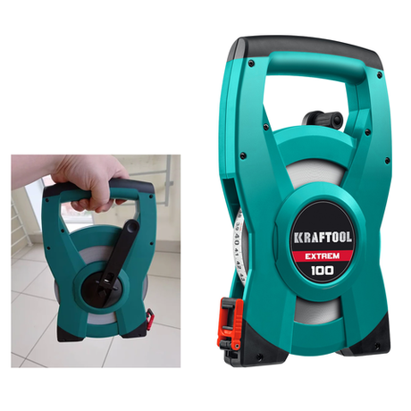 Новинка! Мерная лента геодезическая стальная KRAFTOOL EXTREM 100 м 34185-100
