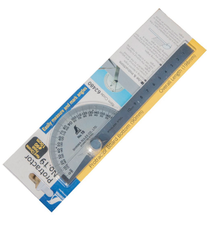 ХИТ! Угломер D 90 мм х 100 мм c одной линейкой N19 Shinwa 62480 М00015763