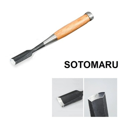 Новинка! Стамеска полукруглая японская столярная Shirogami 21 мм SOTOMARU Miki Tool М00021425