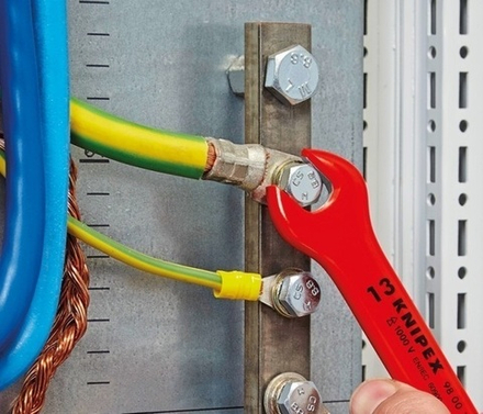 Новинка! Ключ гаечный рожковый VDE 12 мм, длина 125 мм, диэлектрический KNIPEX KN-980012