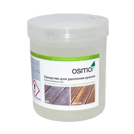 Новинка! Средство для удаления краски OSMO Anstrich-Entferner Gel 6611 0,5 л для наружных работ, для удаления старых покрытий и лазурей на масляной основе 13900142