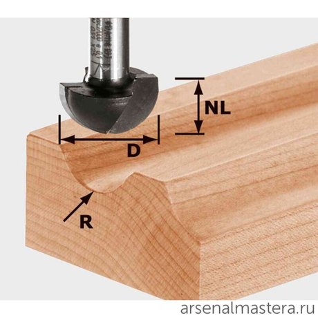 Фреза FESTOOL для изготовления желобка HW S12 D30/20/R15 491104