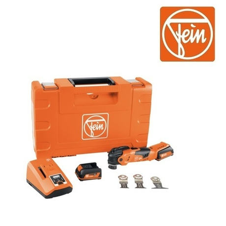 Новинка! Инструмент универсальный аккумуляторный 12 В MultiMaster AMM 300 Plus Start. 2 шт Аккумулятора 12 В 3 А-ч, Зарядное устройство ALG 80, с принадлежностями в кейсе 7 129 32 61 00 0 Fein 71293261000