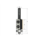 Фреза обгонная нижний подшипник, сменные ножи HM Z2 S 8 D 19 х 30 RH CMT 657.191.11