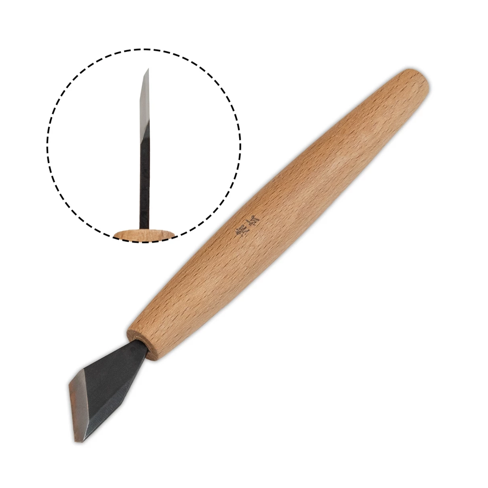 Новинка! Стамеска японская для резьбы по дереву Miki Tool Seigen N 13, косая РК, 15 мм М00019870