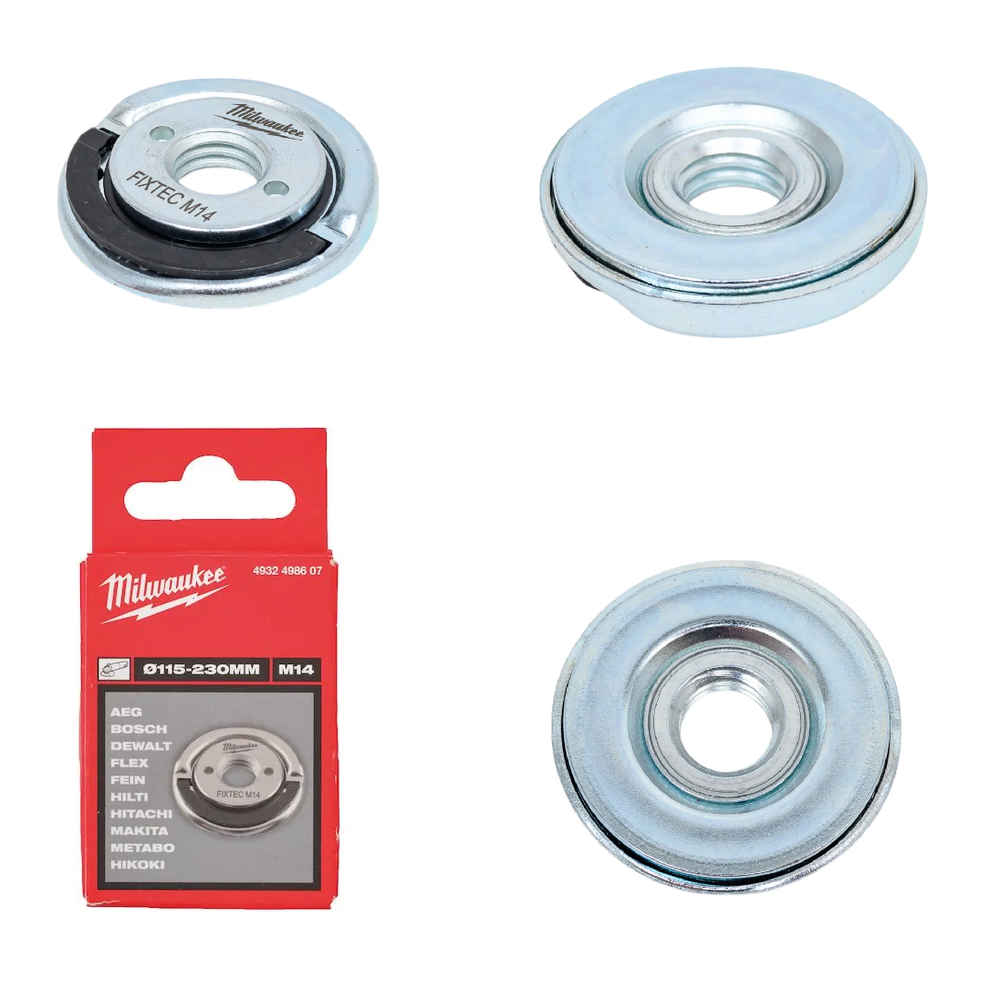 Новинка! Гайка Milwaukee M14 FIXTEC M14 D115-230 мм для УШМ универсальная 4932498607