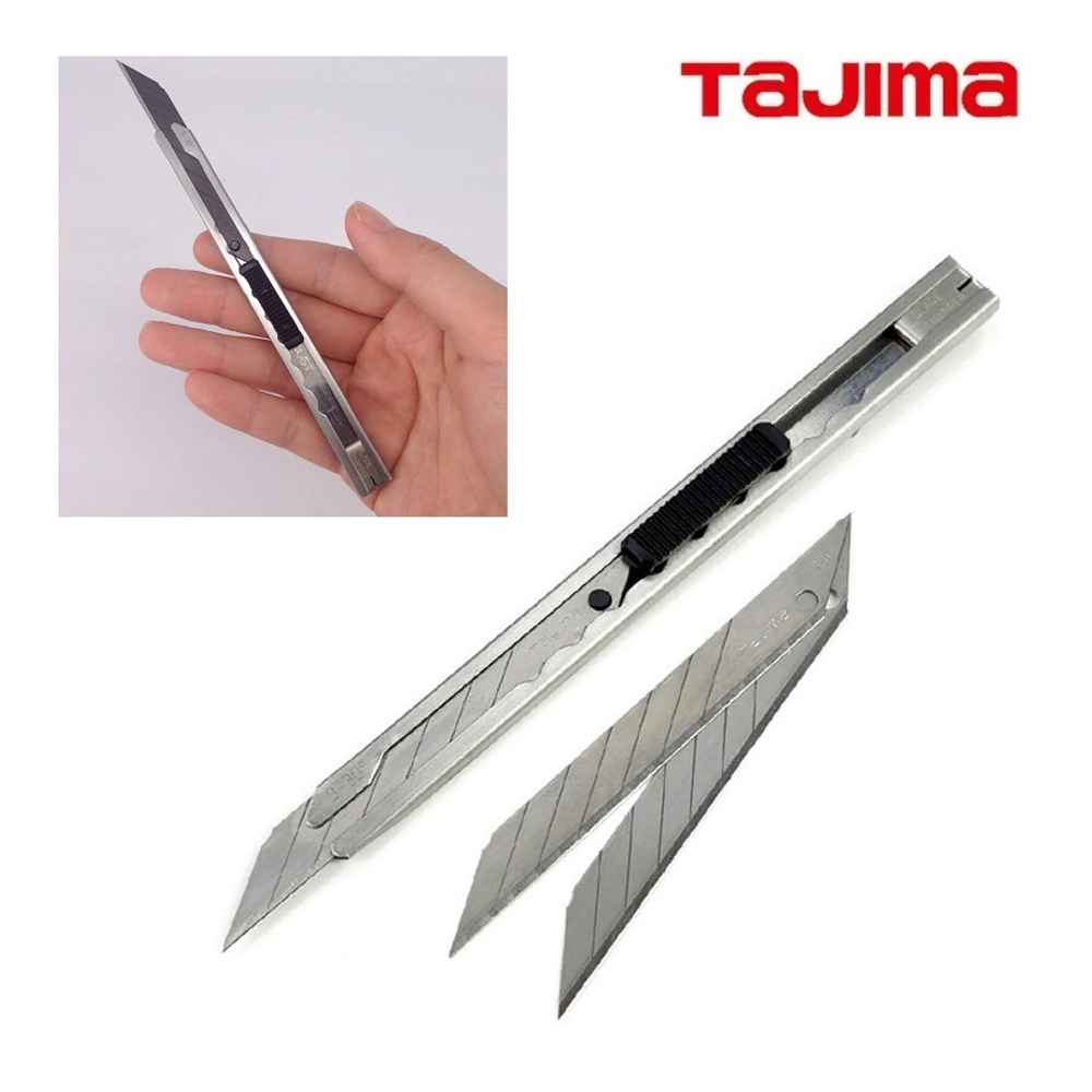 ХИТ! Нож японский TAJIMA трафаретный 9 мм с автофиксацией и 3 лезвиями LC390