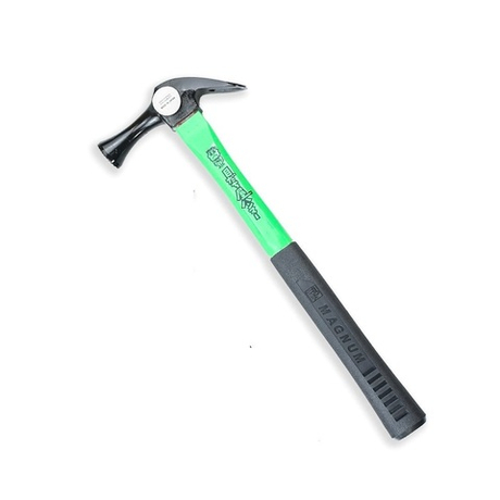 Молоток строительный 550 г 380 мм боёк D 27 мм с насечкой рукоять fiberglass Miki Tool М00021216