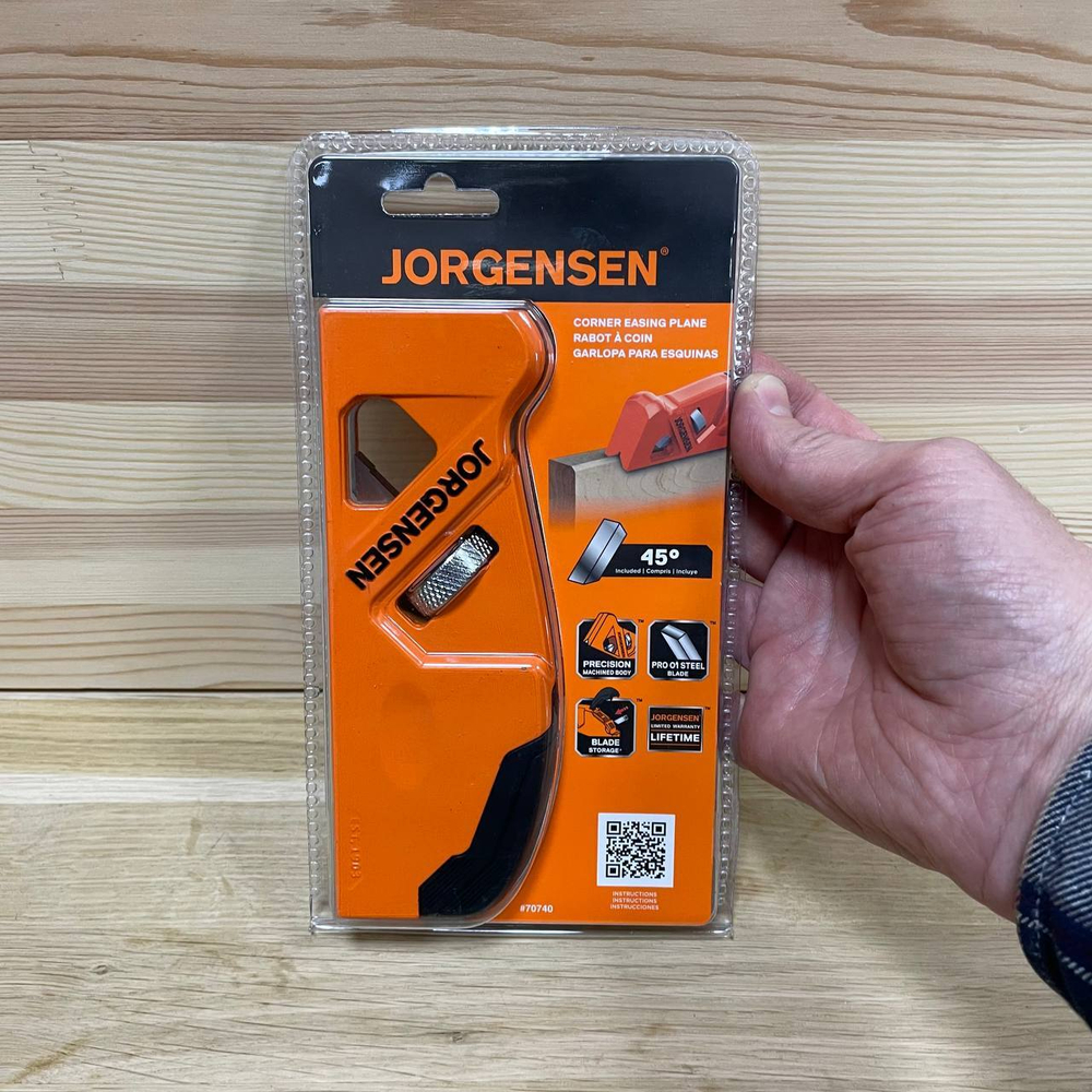 Рубанок кромочный по дереву нож с заточкой 45 градусов 200 мм PONY JORGENSEN 70740
