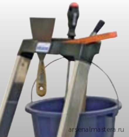 Односторонняя алюминиевая лестница - стремянка Krause SOLIDO развальцованные 5 ступеней 126641