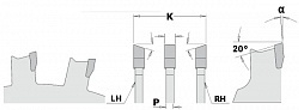 Диск пильный 150 x 15,87 x 6,35 - 22,23 / 2,5 -5гр FTG,ATB Z20 Dado CMT 230.520.06