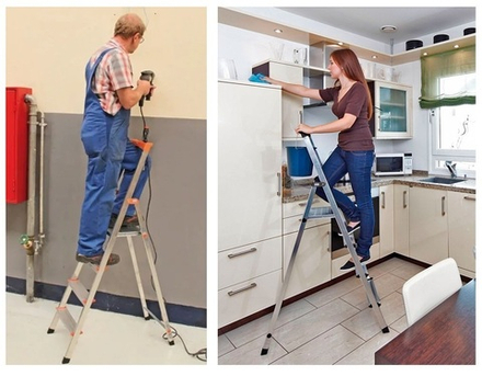 ХИТ! Стремянка свободностоящая 5 ступеней MONTO SOLIDY Krause 126238