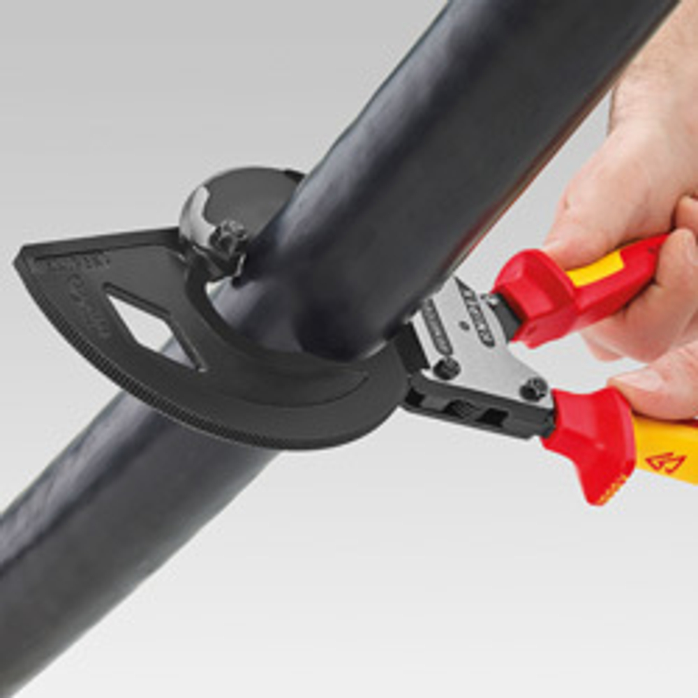Кабелерез 320 мм с трещоткой, 60 мм (600 мм2, MCM 1200) 95 32 320 KNIPEX KN-9532320