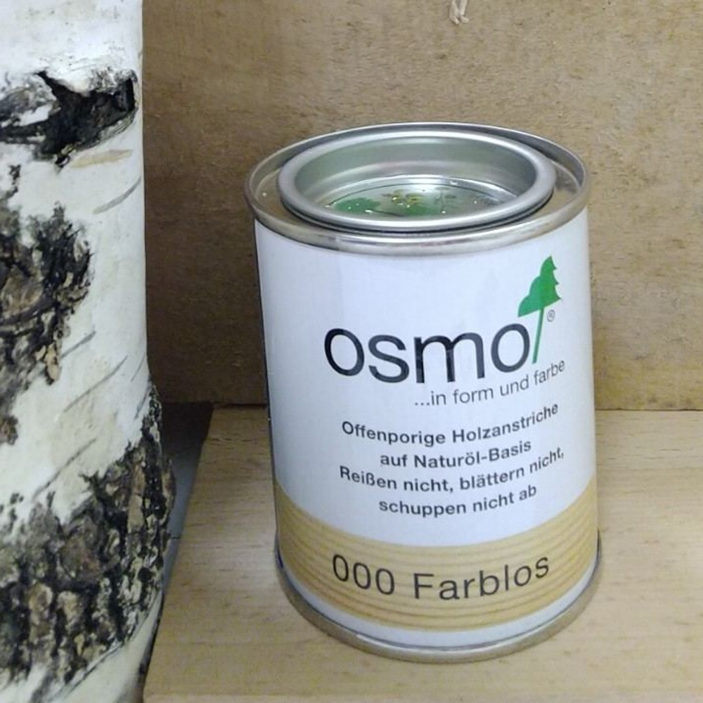РАСПРОДАЖА! Прозрачная лазурь Osmo 000 шелковисто - матовая 0,125 л многофункциональное покрытие для древесины для наружных работ Klar-Ol Lasur Osmo-000-0,125 11600011