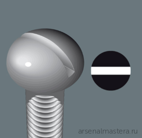 Отвертка диэлектрическая шлицевая Kraftform Plus 160 i VDE, 0.5 x 3.0 x 100 мм 006105 WERA WE-006105