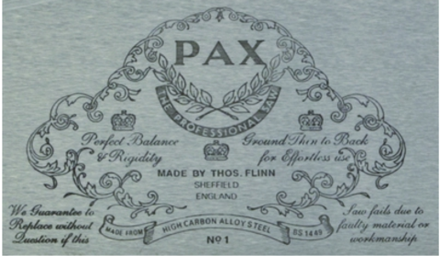 ХИТ! Английская пила фанеровочная двусторонняя Thomas Flinn Pax Veneer Saw 76 мм 3 дюйма 15 tpi М00005137