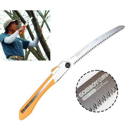 Новинка! Пила японская складная Silky Gomboy Curve 270 мм, 8 зуб / 30 мм для пиления свежей древесины и подрезки деревьев KSI571727 М00013208