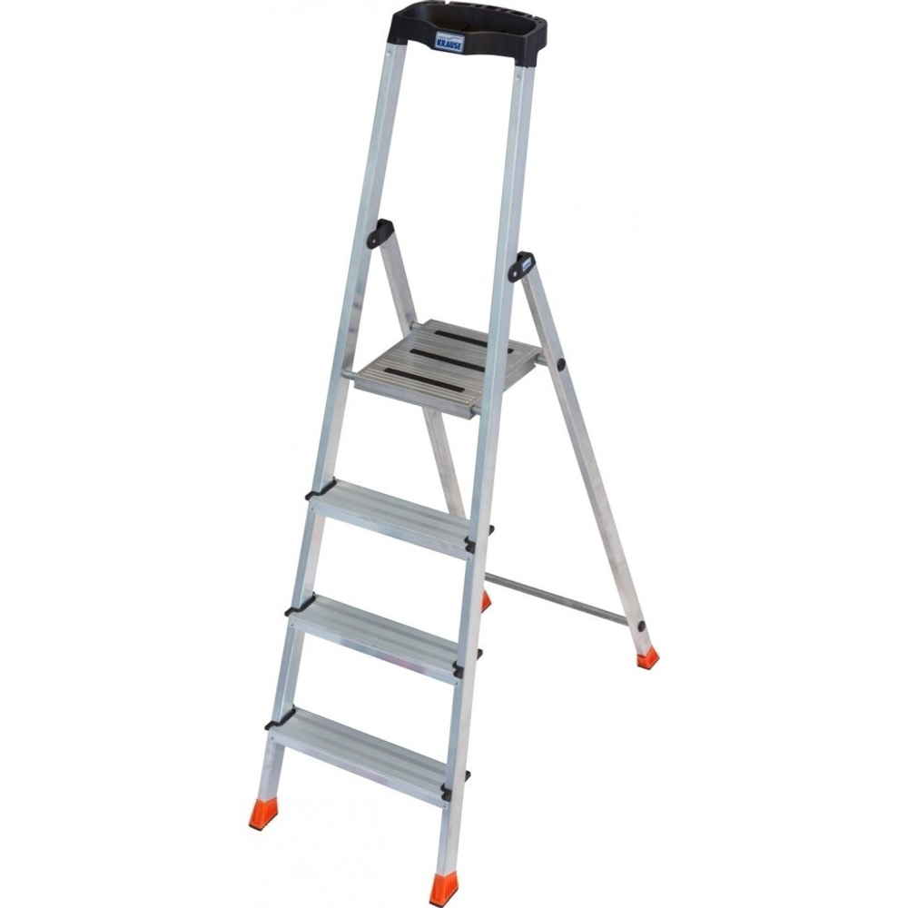 Новинка! Свободностоящая стремянка 2К заглушки 4 ступеней MONTO SAFETY Krause 128942