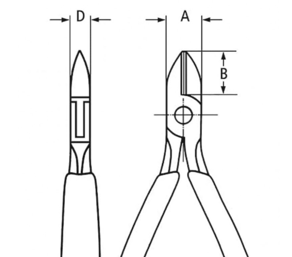 АКЦИЯ ВЕСНА 2026! Бокорезы 115 мм для электроники (Кусачки боковые) KNIPEX округлая головка, зажим для проволоки, 2-компонентные ручки KN-7712115