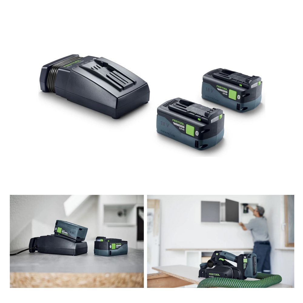 Новинка 2026! Энергокомплект стартовый FESTOOL 18В 2xHP5,0/TCL6, ДВА Аккумулятора BP 18 Li 5,0 HP-ASI 2x HighPower, Быстрозарядное устройство TCL 6 578736