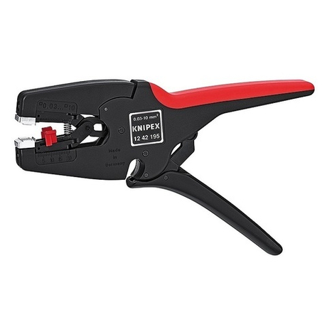 2025 ВЫГОДНЕЕ! Стриппер автоматический 195 мм, MultiStrip 10, 0.03 - 10 мм2 AWG 32-8, 12 42 195 KNIPEX KN-1242195SB