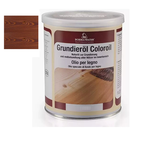 ЧЕРНАЯ ПЯТНИЦА! Масляное покрытие для полов и паркета Grundierol 1 л цвет 13 махагон для внутренних работ Borma R3910-13