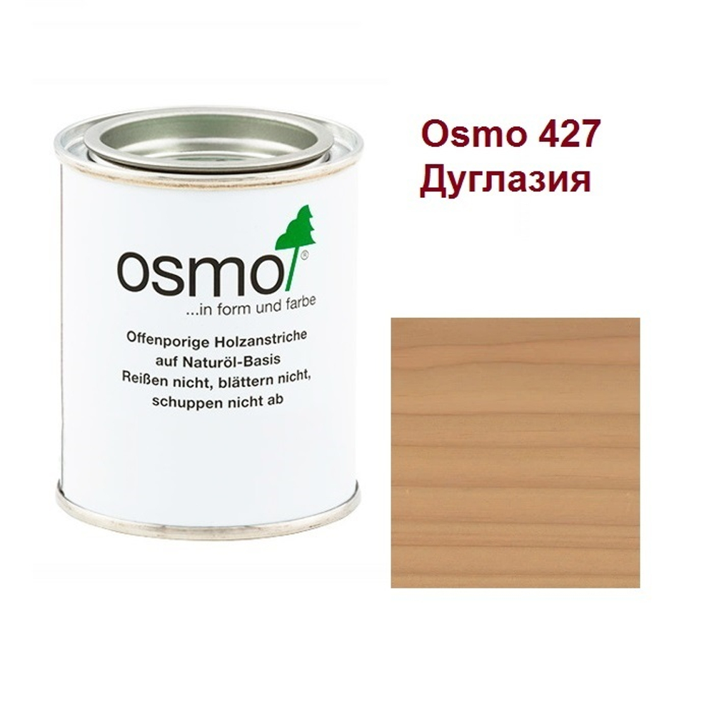 РАСПРОДАЖА! Защитное масло с УФ - фильтром Osmo 427 Дуглазия 0,125 л сдерживает рост синей гнили, плесени, грибков UV-Schutz-Ol Farbig для наружных работ Osmo-427-0,125 11600067
