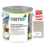 ХИТ! Защитное масло - лазурь для древесины OSMO 906 Серый жемчуг 2,5 л Holzschutz Ol-Lasur для наружных работ Osmo-906-2,5 12100276