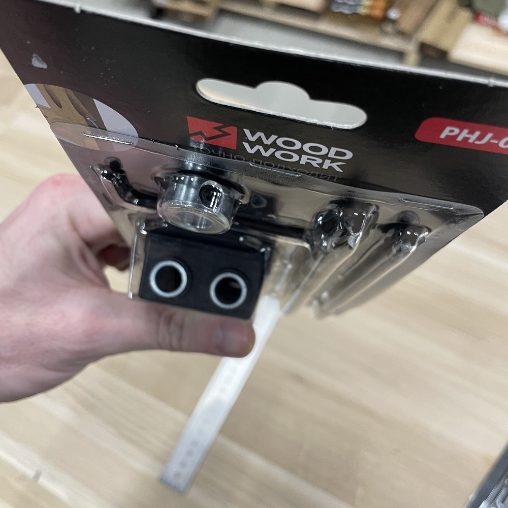 ХИТ! Кондуктор на 2 гильзы для соединений под углом Pocket-Hole Woodwork PHJ-02