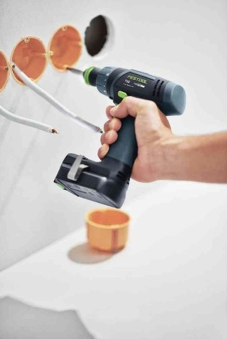 Аккумуляторная дрель - шуруповёрт с 2 шт Аккумуляторами BP-XS 2.6 Ah Li-Ion 10,8 В, Зарядным устройством MXC, Угловой насадкой XS-AS в систейнере FESTOOL TXS 2,6-Set 576102