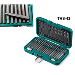 Новинка! Набор специальных бит 42 шт. KRAFTOOL THS-42, HEX, TX, SPLINE, хвостовик 10 мм под квадрат 1/2" 26554