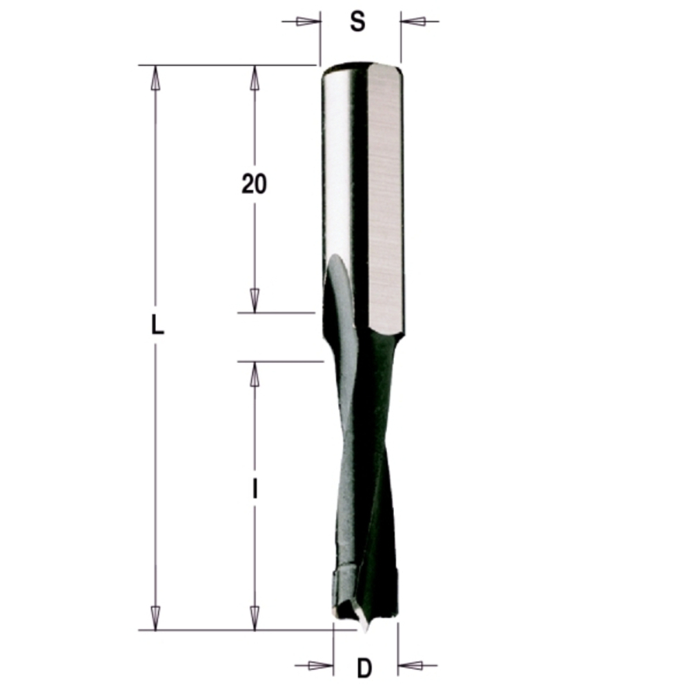 Фреза HW для дюбельного фрезера MAFELL 10 x 30 x 58 Z2 S8 RH CMT 312.100.11