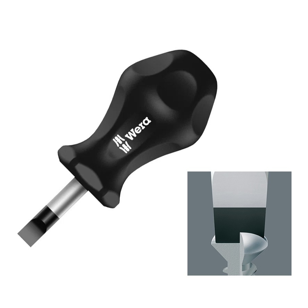 Короткая отвертка шлицевая для карбюратора 336 1 x 5,5 x 25 мм WERA 110070