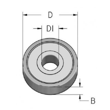 ХИТ! Подшипник D 19,05 d 12,7 B 4 WPW B190127