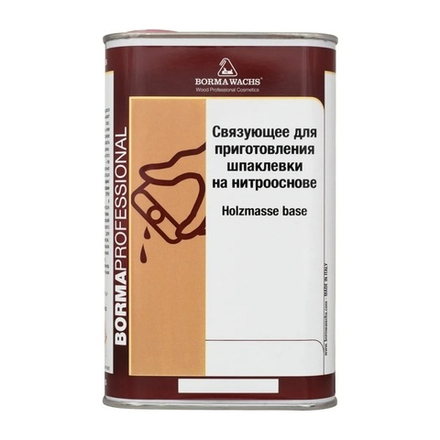 ЗИМНИЕ СКИДКИ ХИТ! Связующее для шпаклевки Holzmasse Base 1 л для внутренних работ Borma 0052