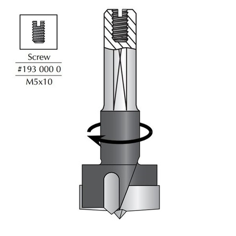 Сверло чашечное правое для присадочного станка DIMAR D 30 x 55,5 L 57,5 хвостовик 10 x 26 присадка RH  2031197