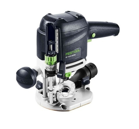 ХИТ! Комплект FESTOOL OF 1010 REBQ-Plus Вертикальный фрезер OF 1010, боковой упор, устройство для установки на шину - направляющую в систейнере 576919