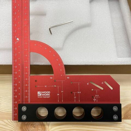 ЗИМА ДЕШЕВЛЕ ХИТ! Угольник разметочный многофункциональный 300 мм Woodwork MGR-301