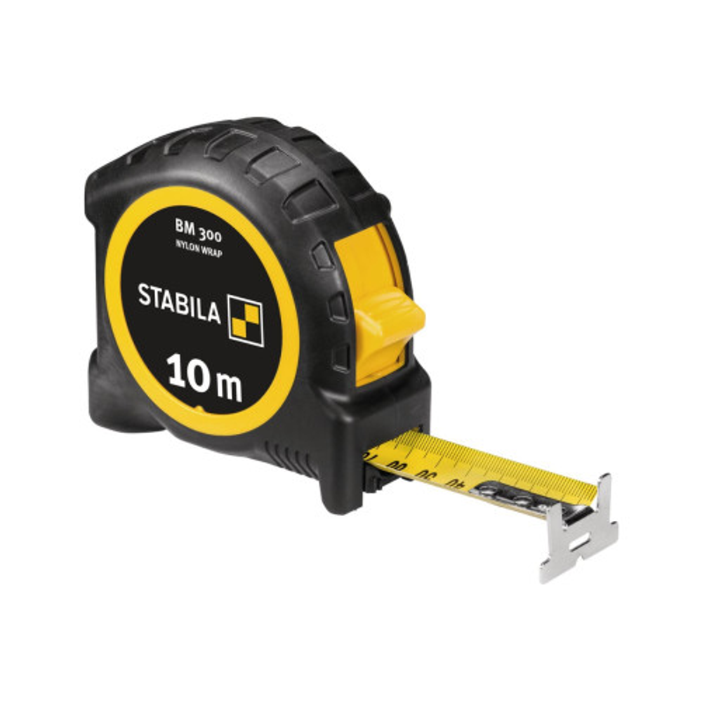 Новинка! Рулетка STABILA BM 300 10 м х 27 мм, Softgrip защита от удара, крючок SPIKES, зажим EASY-CLIP 19843