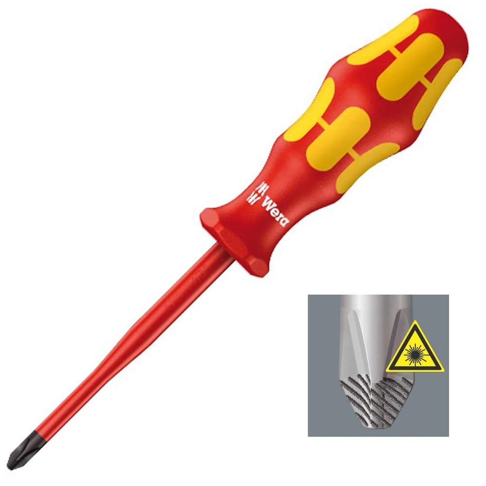 Отвертка крестовая изолированная 162 i PH SB VDE PH 1 x 80 мм 1000 V Kraftform 100011 WERA WE-100011