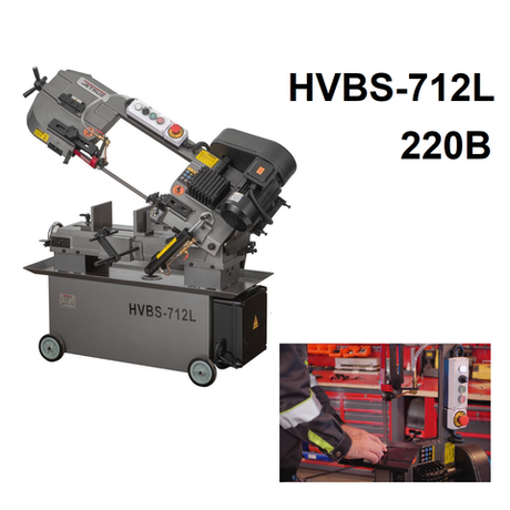 Новинка! Ленточнопильный станок по металлу JET HVBS-712L 0,75 кВт 220 В, распил под углом JRM80712M