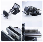 Новинка! Тиски универсальные поворотные переставные GOLDRATIO чугунные, ширина губок 90 мм М00024969