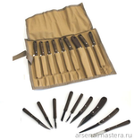 ХИТ! Набор японских резцов HIRO 9 штук в скрутке Miki Tool WCT-9 М00010265