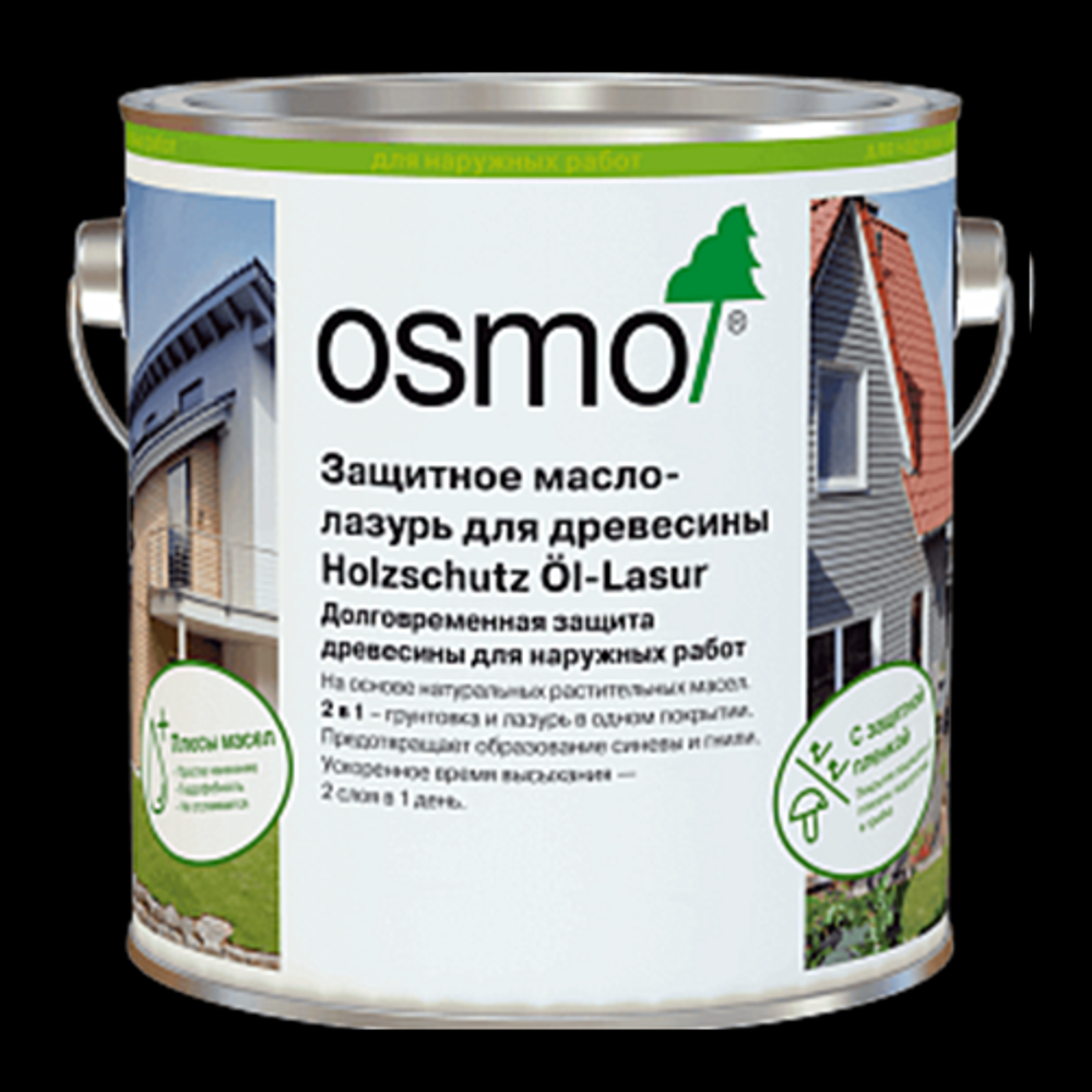 Новинка! Защитное масло-лазурь для древесины для наружных работ OSMO Holzschutz Ol-Lasur 900 Белое 0,22 л 12100053_2