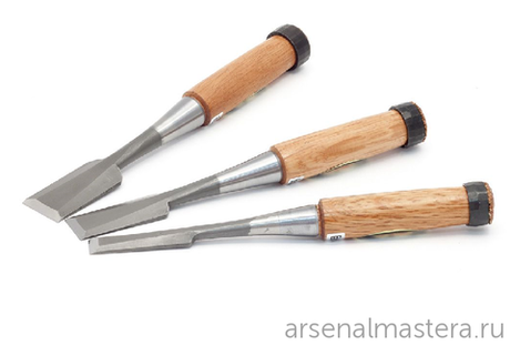 ХИТ! Комплект Стамески японские HSS (S1) 3 шт (15, 24, 30 мм) в боксе S1 Miki Tool М00012227