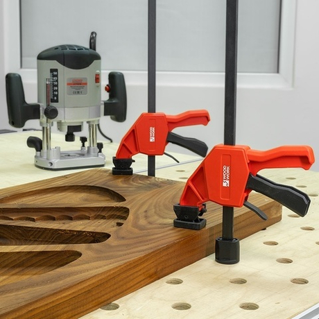 ХИТ! Прижим верстачный вертикальный быстрозажимной для отверстия D 20 мм WOODWORK BCB-2560